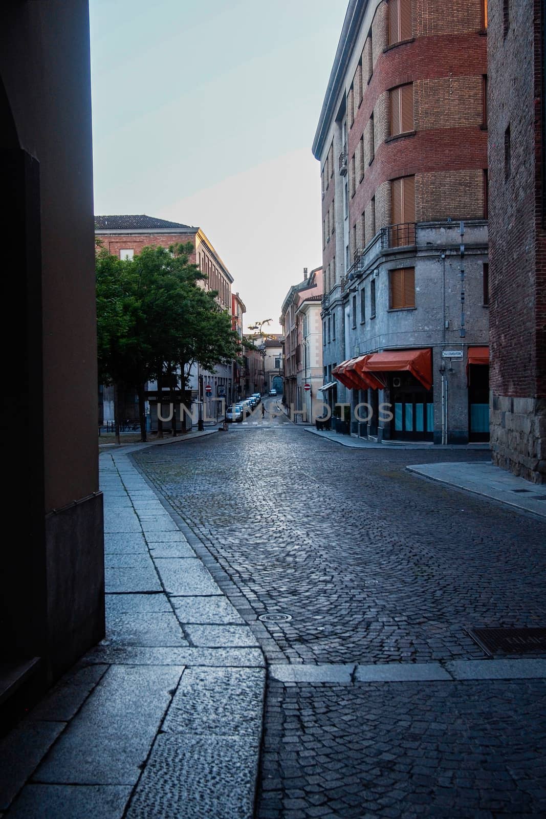 Cremona, Lombardy, Italy - April 30 th - May 1st 2020 - a deserted city  during coronavirus outbreak lockdown phase 2 and economic crisis