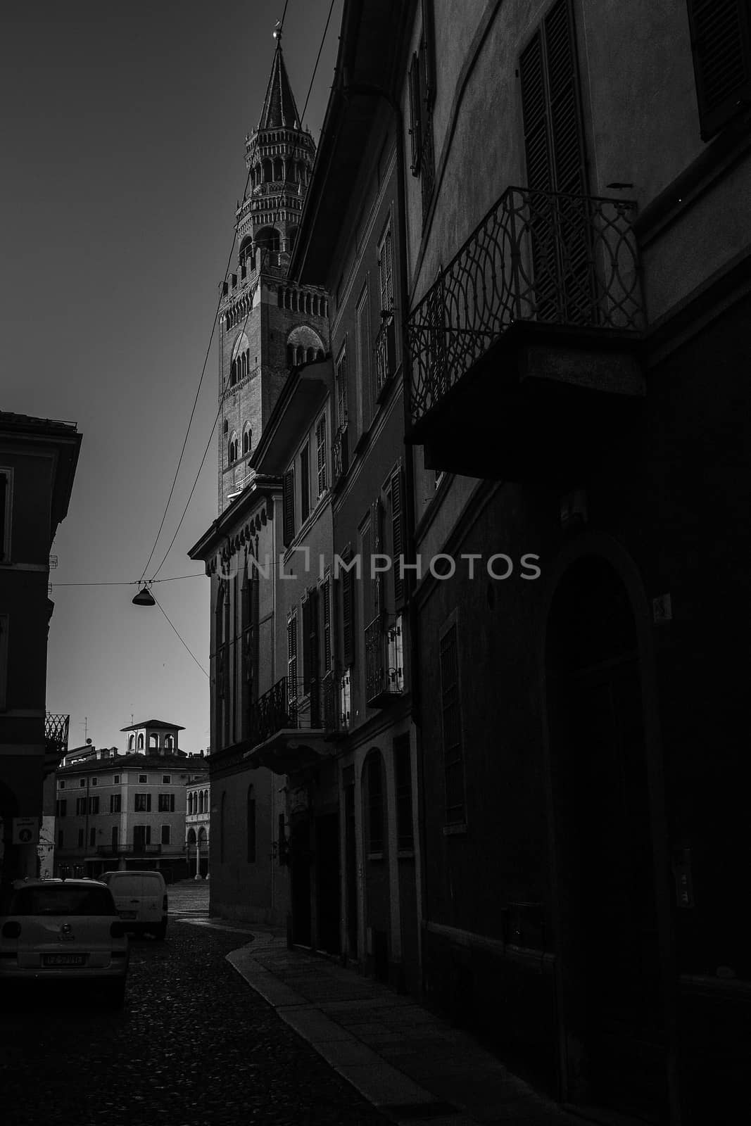 Cremona, Lombardy, Italy - April 30 th - May 1st 2020 - a deserted city  during coronavirus outbreak lockdown phase 2 and economic crisis