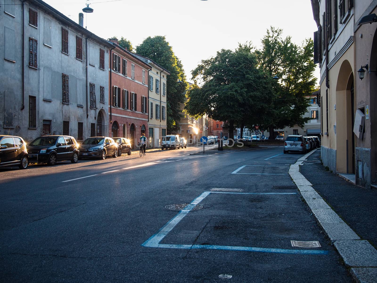 Cremona, Lombardy, Italy - April 30 th - May 1st 2020 - a deserted city  during coronavirus outbreak lockdown phase 2 and economic crisis