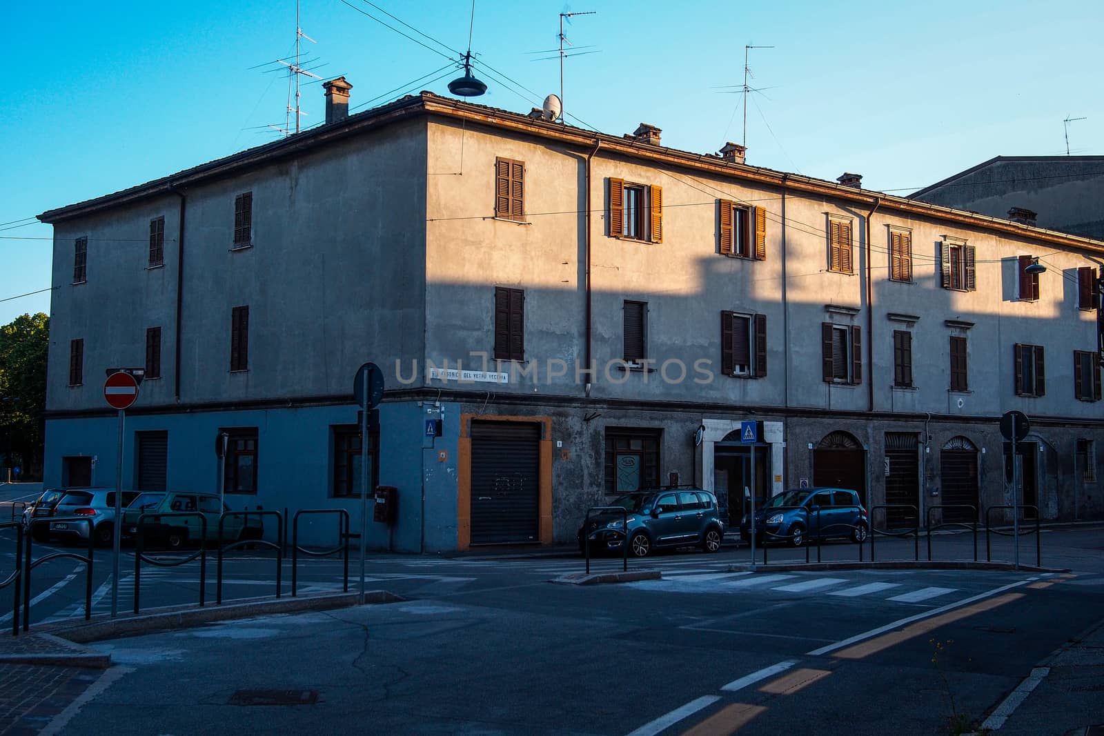 Cremona, Lombardy, Italy - April 30 th - May 1st 2020 - a deserted city  during coronavirus outbreak lockdown phase 2 and economic crisis