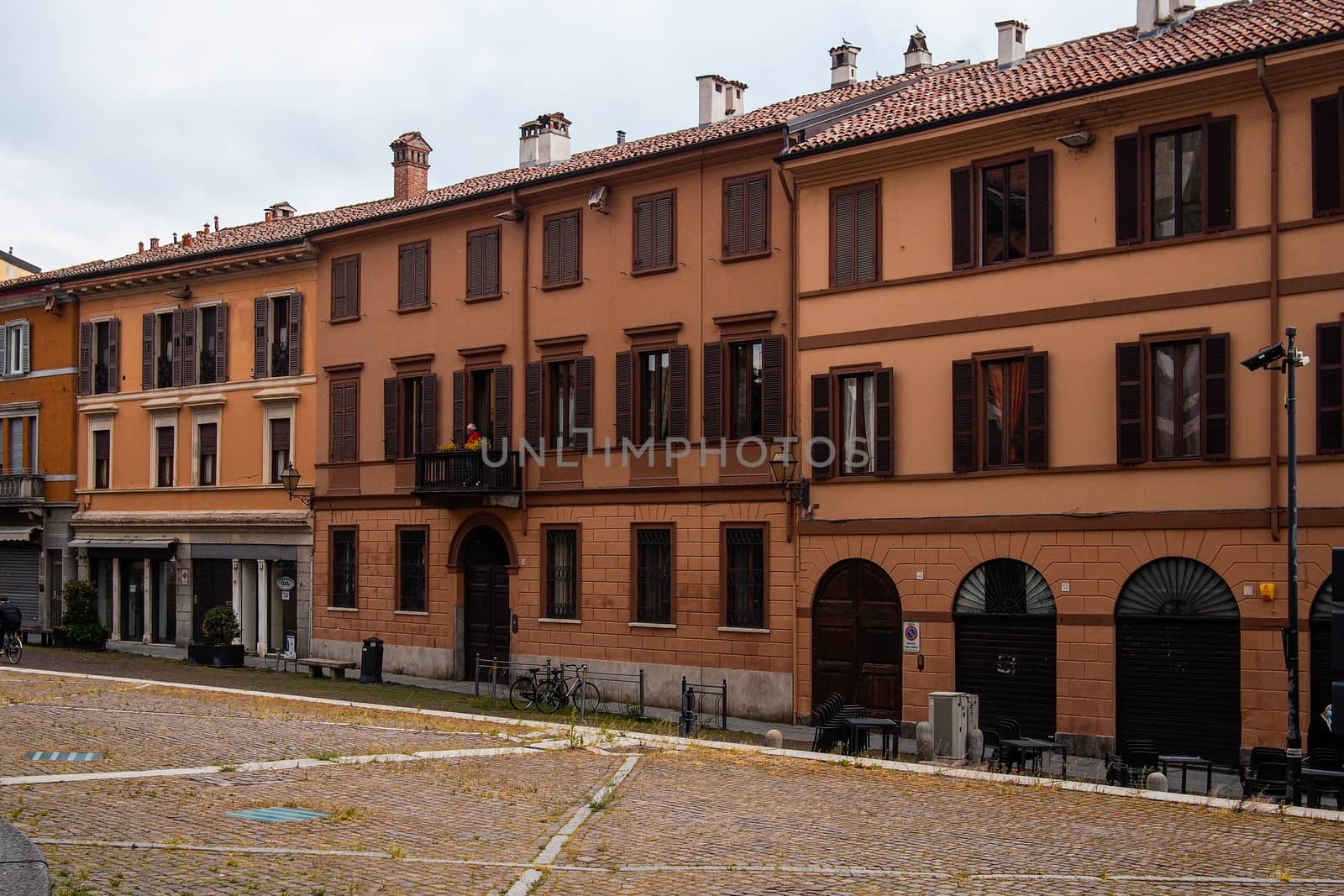 Cremona, Lombardy, Italy - April 30 th - May 1st 2020 - a deserted city  during coronavirus outbreak lockdown phase 2 and economic crisis