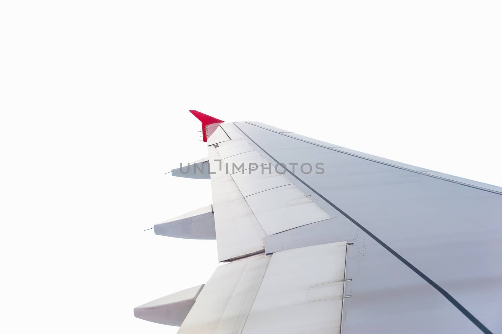 Wing plane isolated on white background with clipping path by Surasak