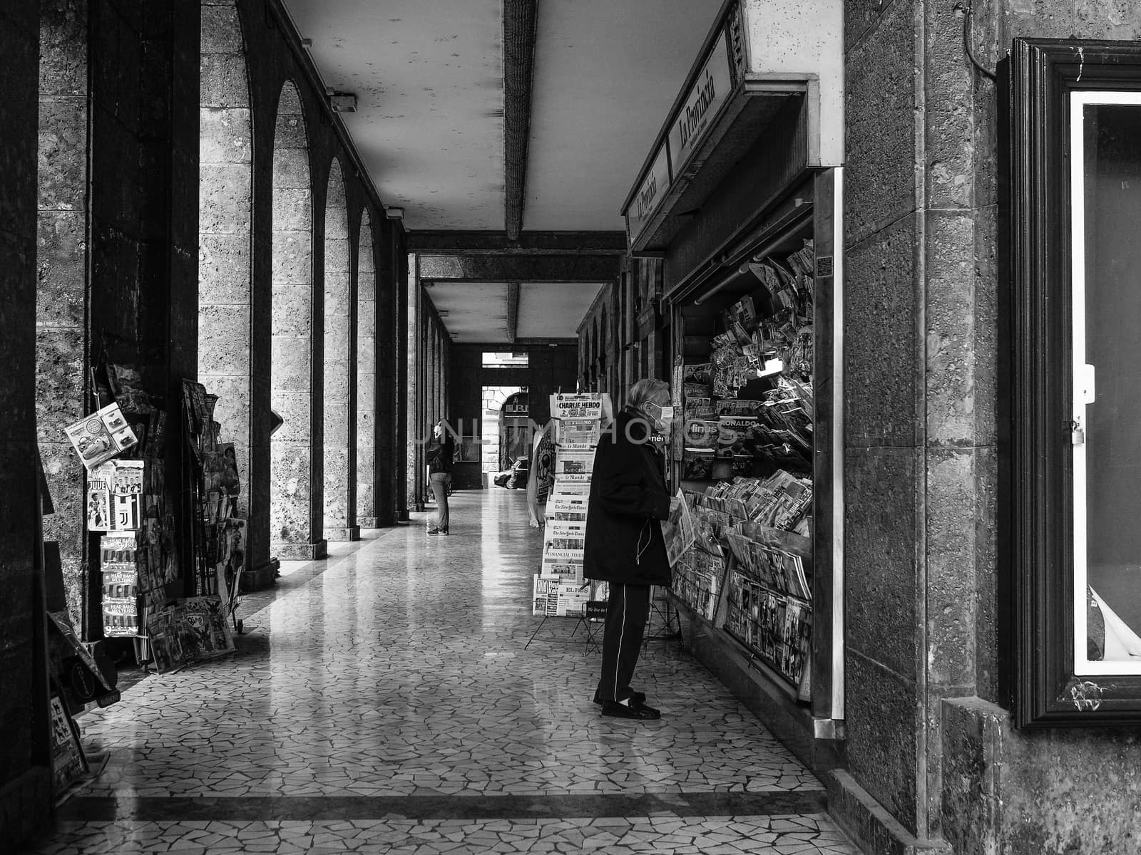 Cremona, Lombardy, Italy - May  5 6 7  2020 - social distancing in empty city  during coronavirus outbreak lockdown phase 2 and economic crisis