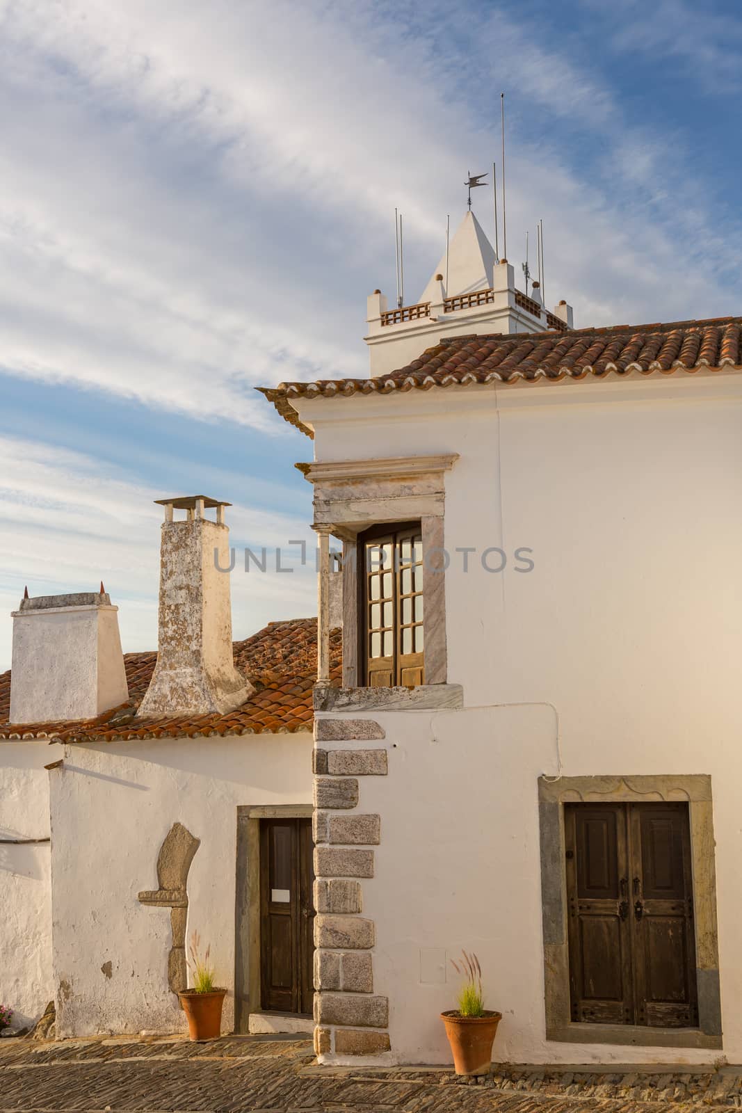 View of the town in the historic village of Monsaraz, Portugal