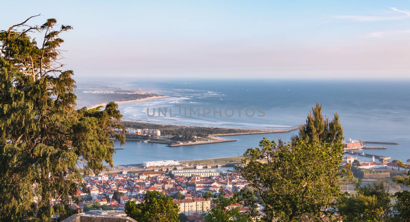 Aerial view of the  city Viana do Castelo in northern Portugal by AtlanticEUROSTOXX