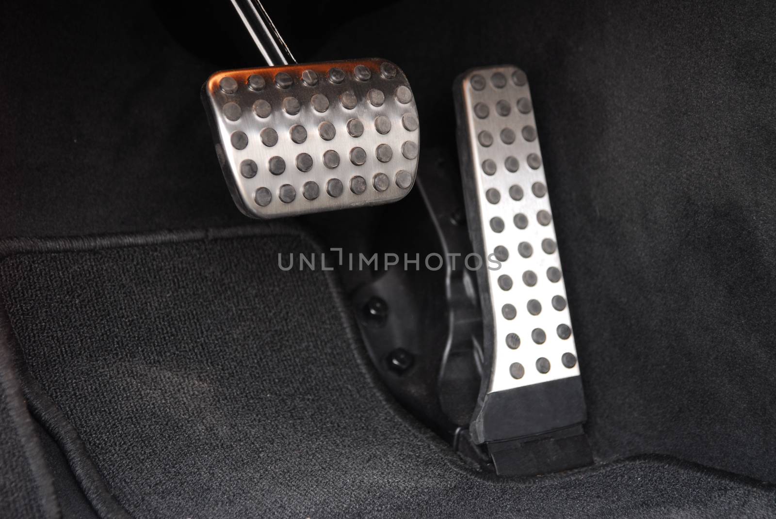 brake pedal and the accelerator pedal in a car with automatic transmission