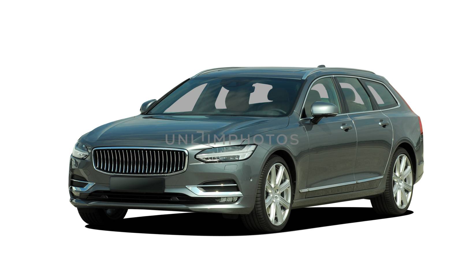 large station wagon isolated on white background