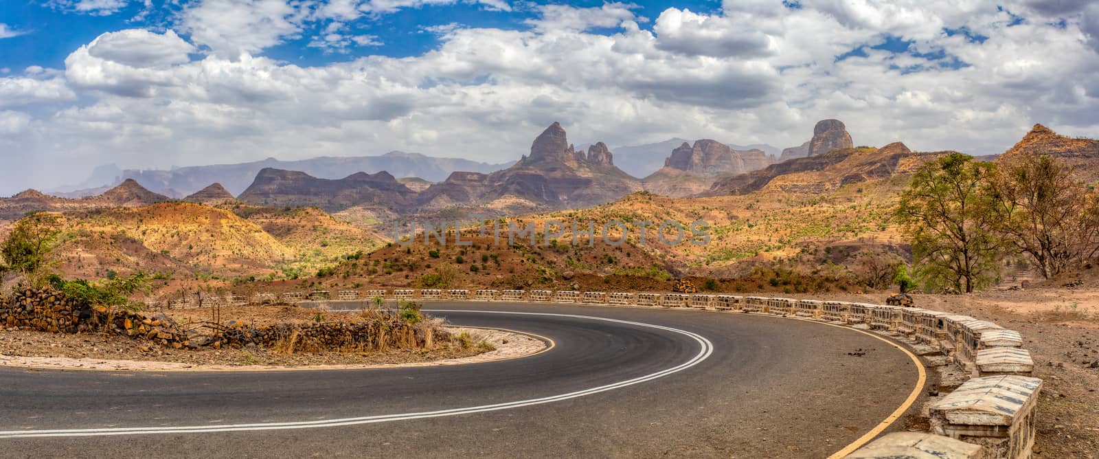 country road through Simien Mountains, Ethiopia by artush