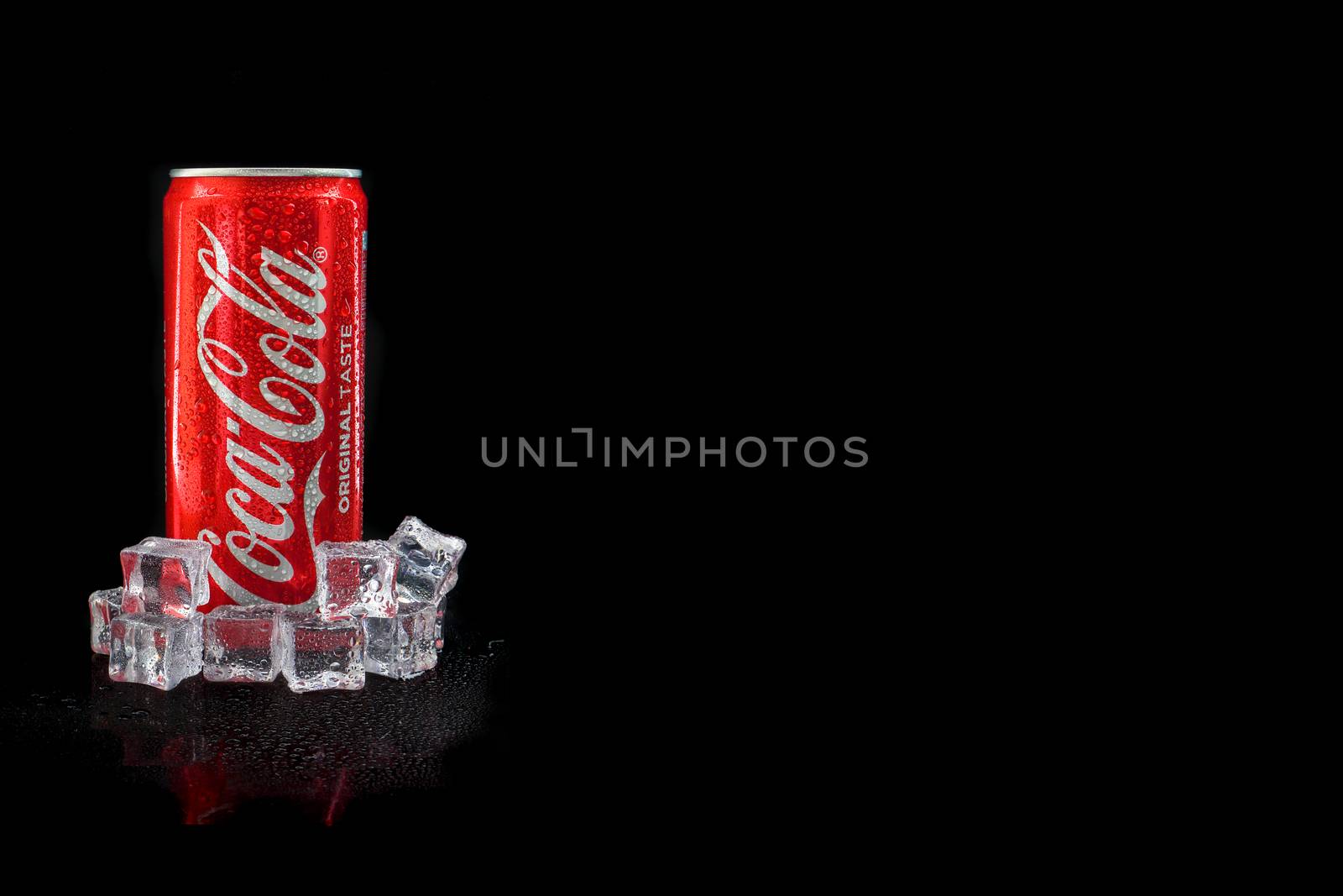 Cola cola drink on black background. Copy Space by silverwings