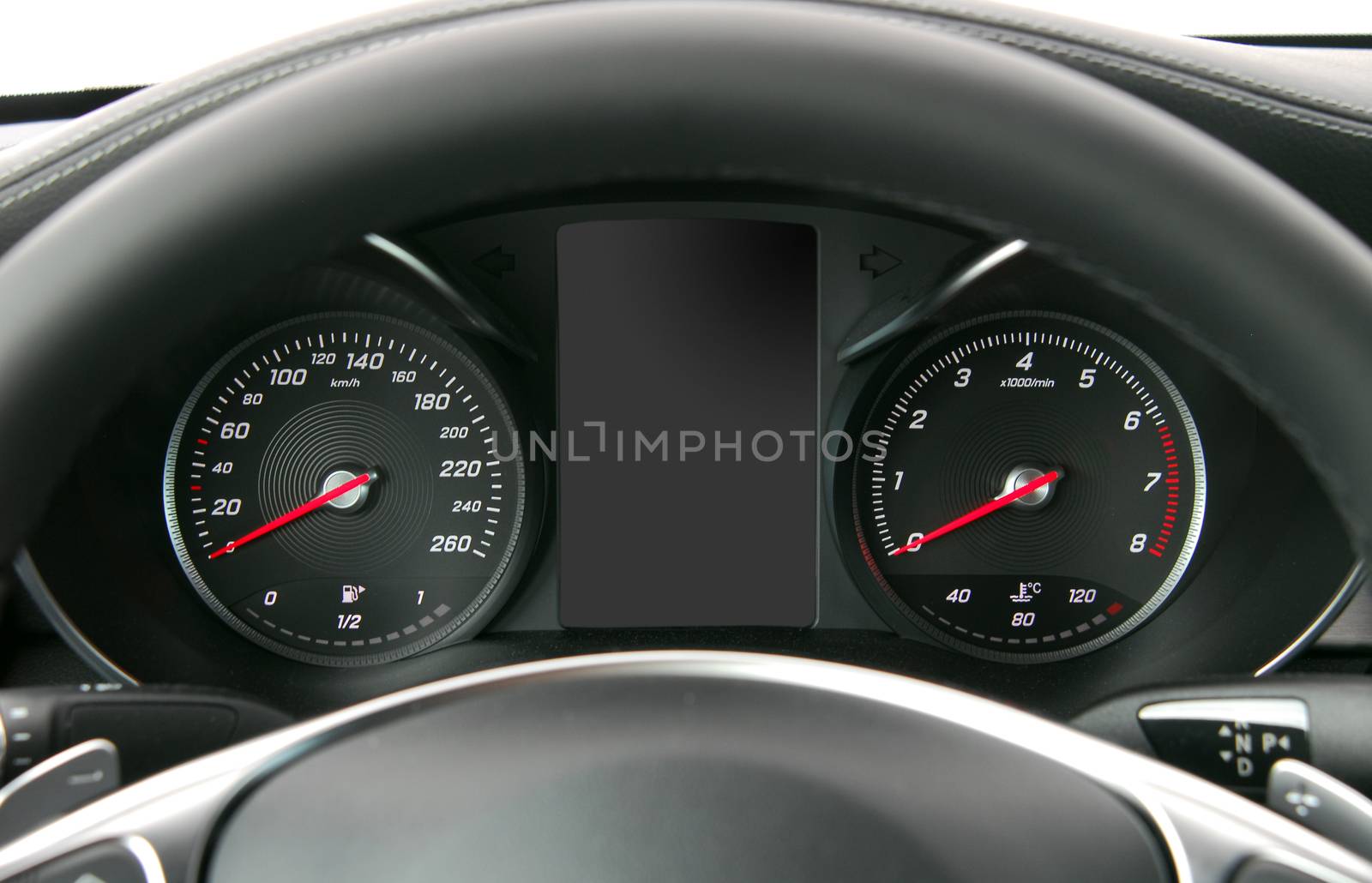 illuminated instrument panel with the passenger car