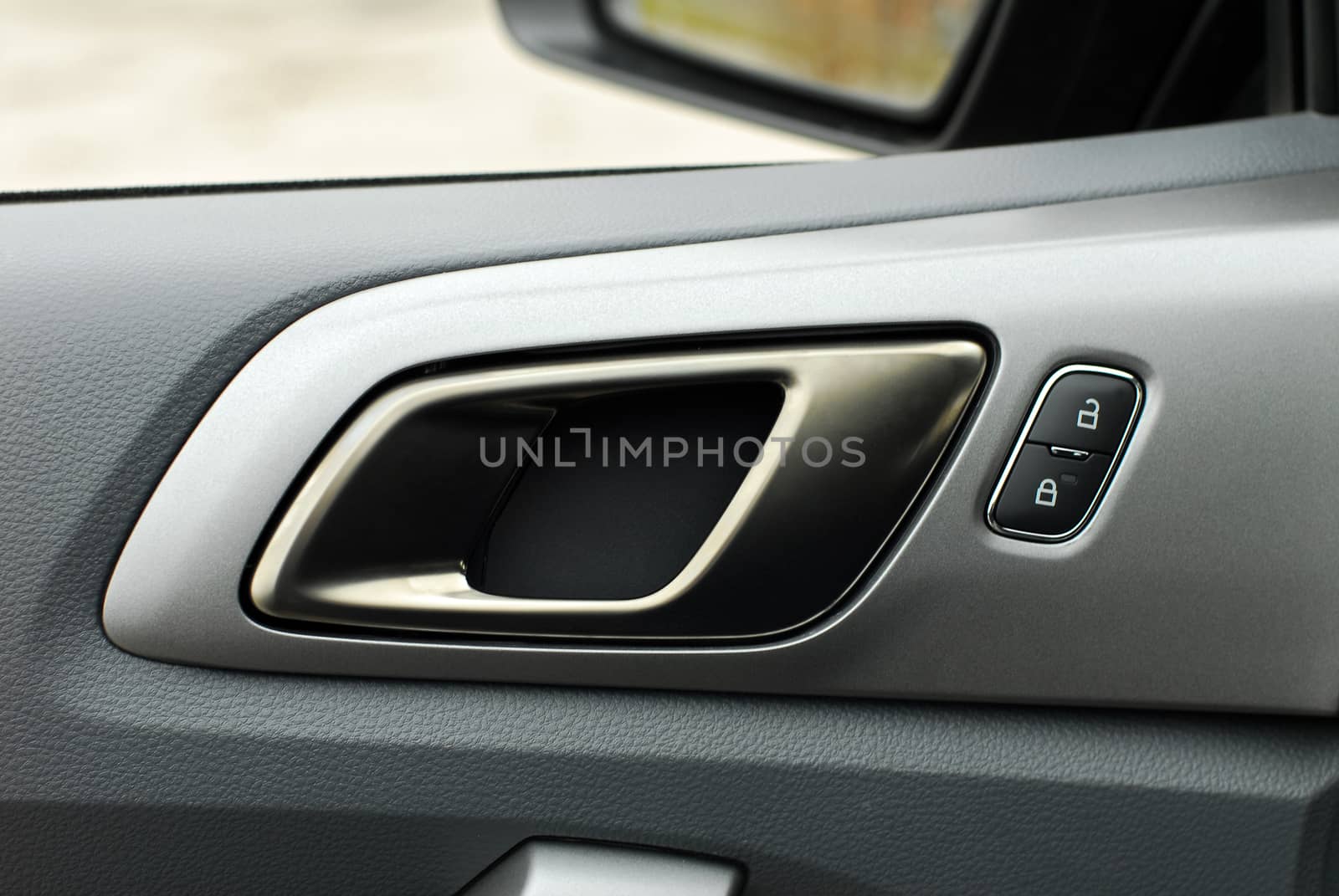 car door handles and electric detail, central locking, the inside of the car