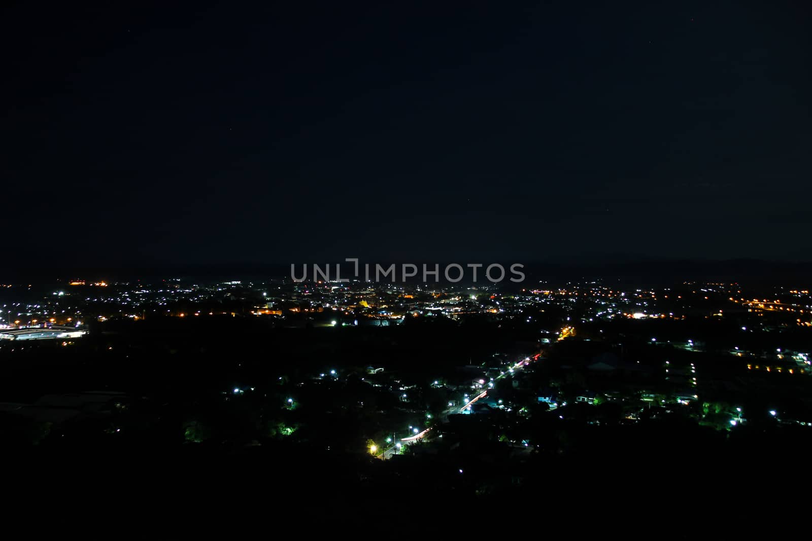 Light in Nan city, looking from Wat phra that kao noi