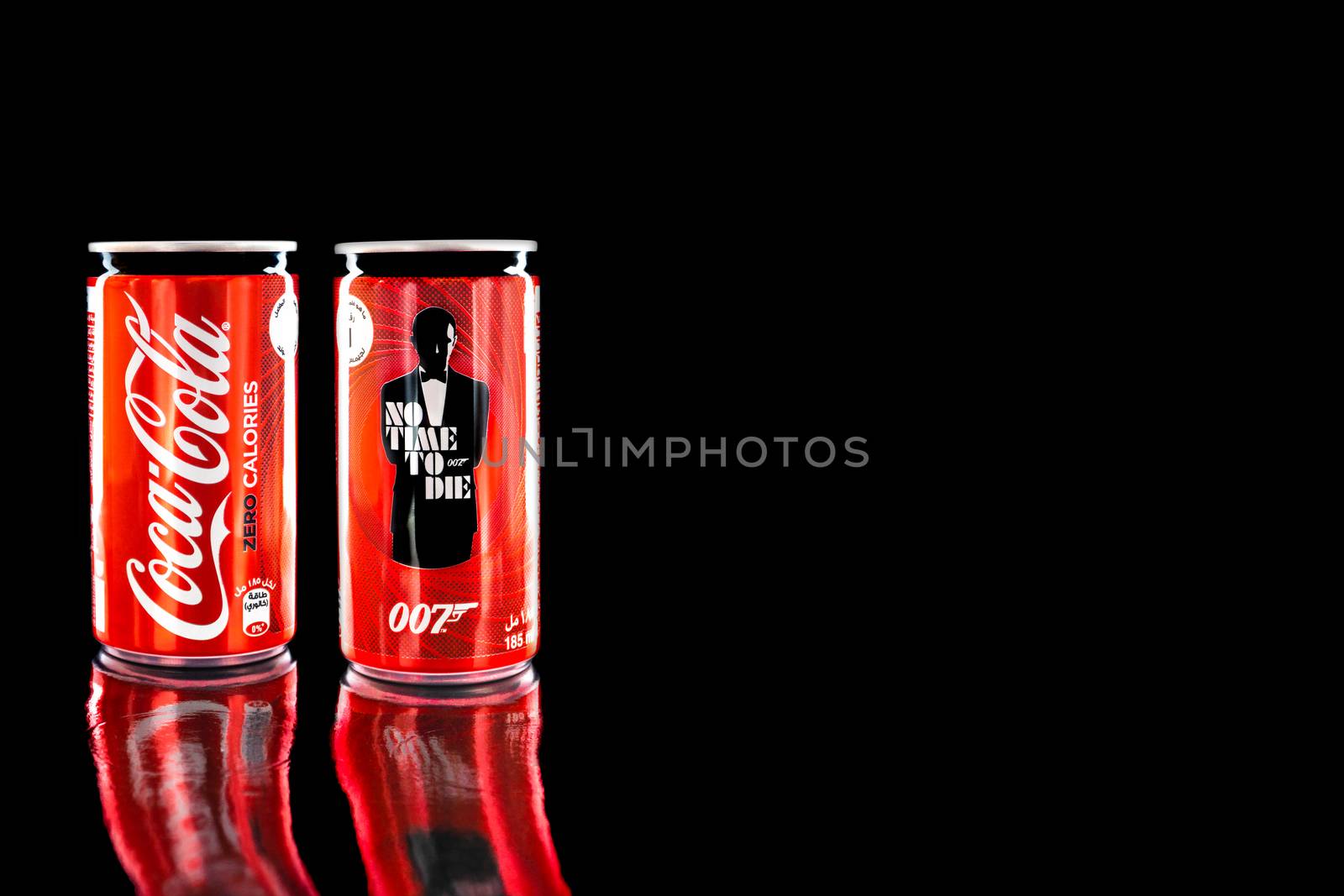 Cola cola or Coke drink on black background. Copy Space by silverwings