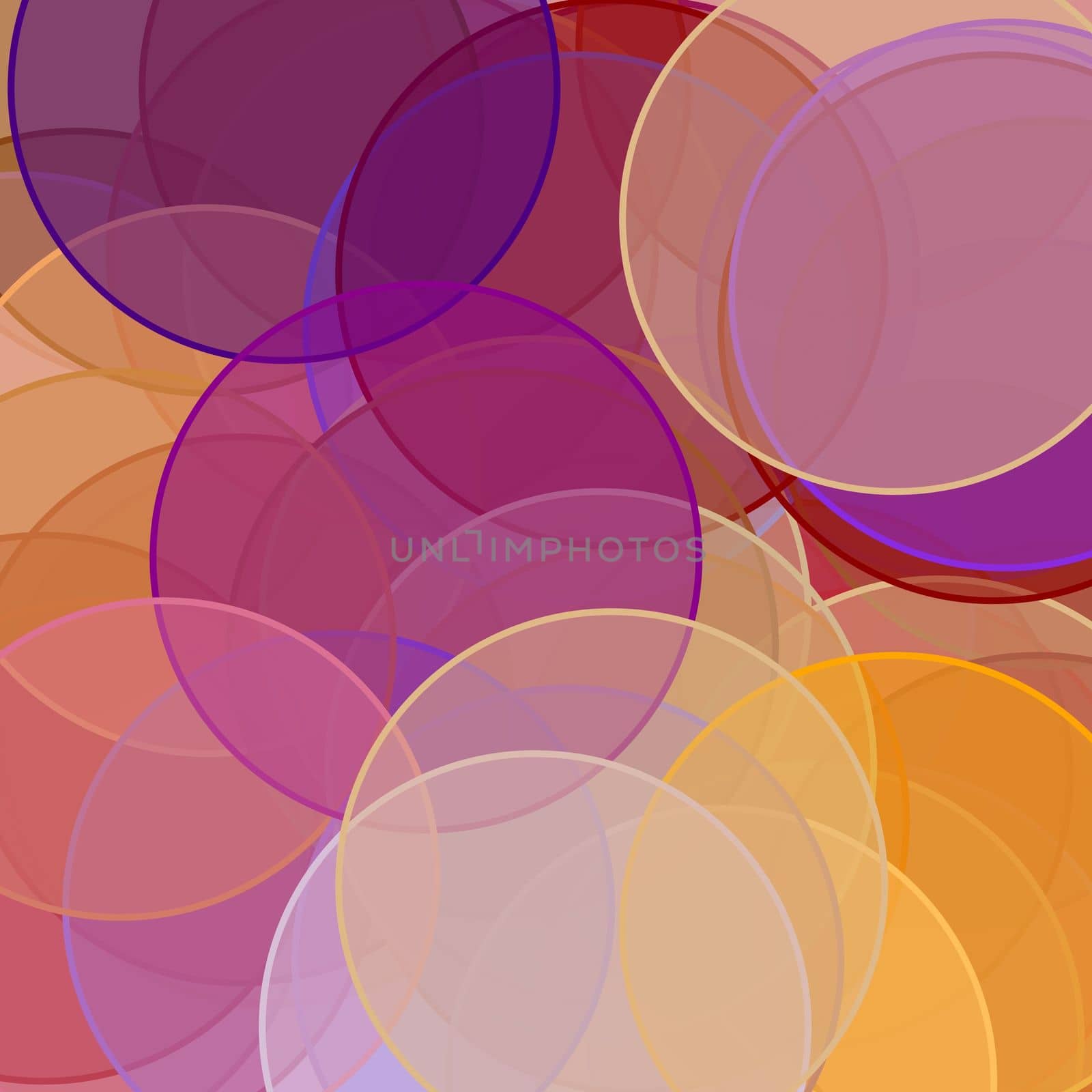 Abstract red orange brown violet circles illustration background by claudiodivizia