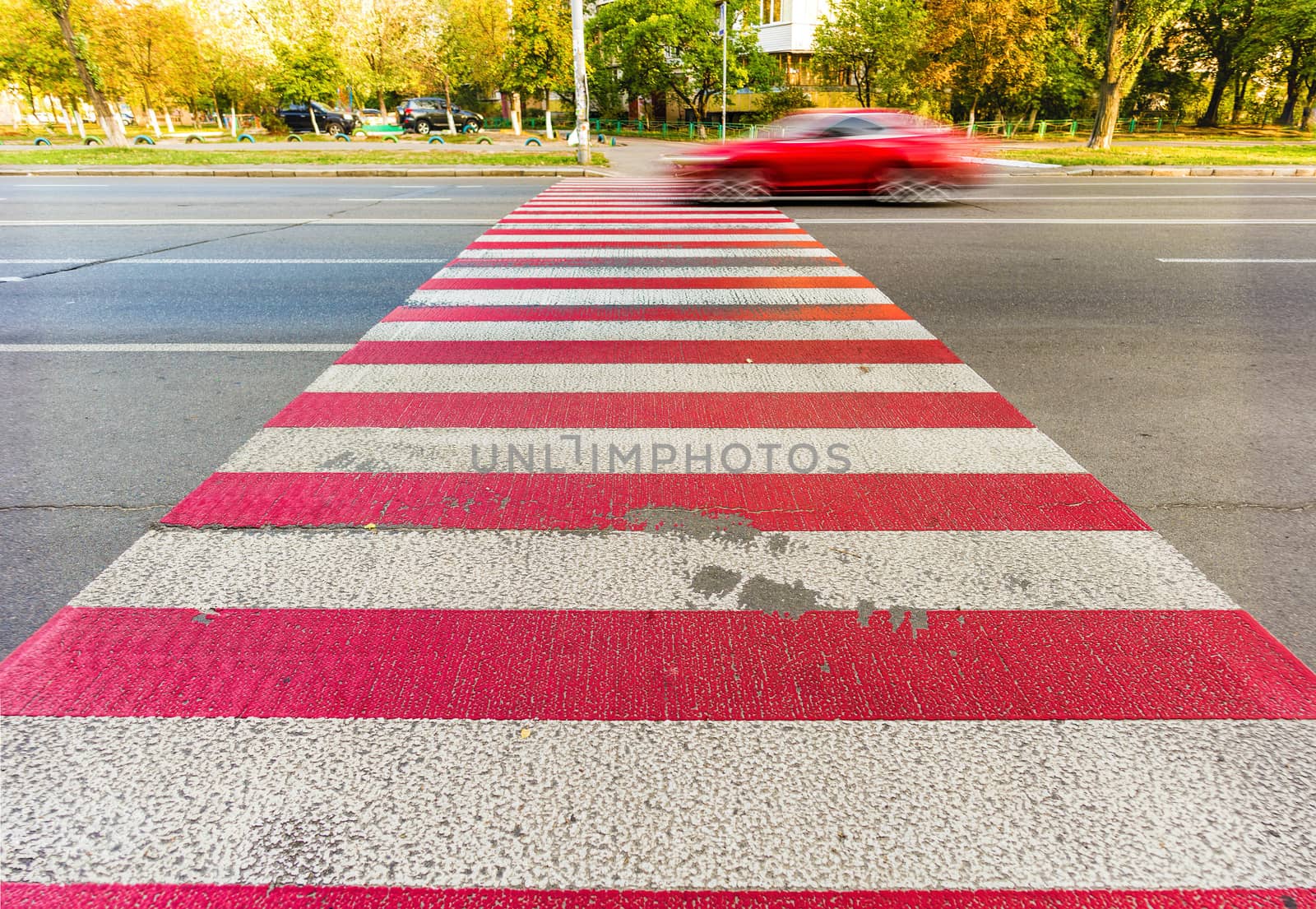 Red and White Pedestrian Crossing by MaxalTamor