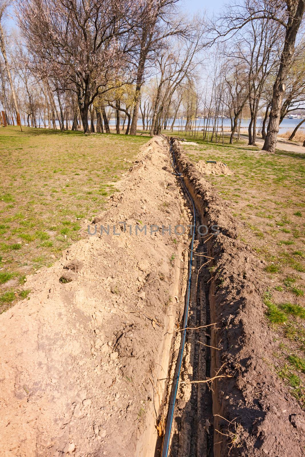 Installation of tubes for an irrigation system by MaxalTamor