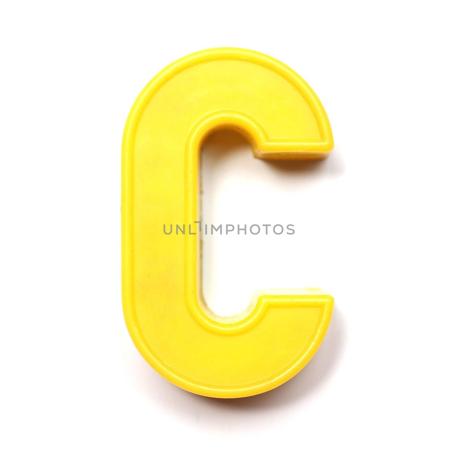 Magnetic uppercase letter C of the British alphabet