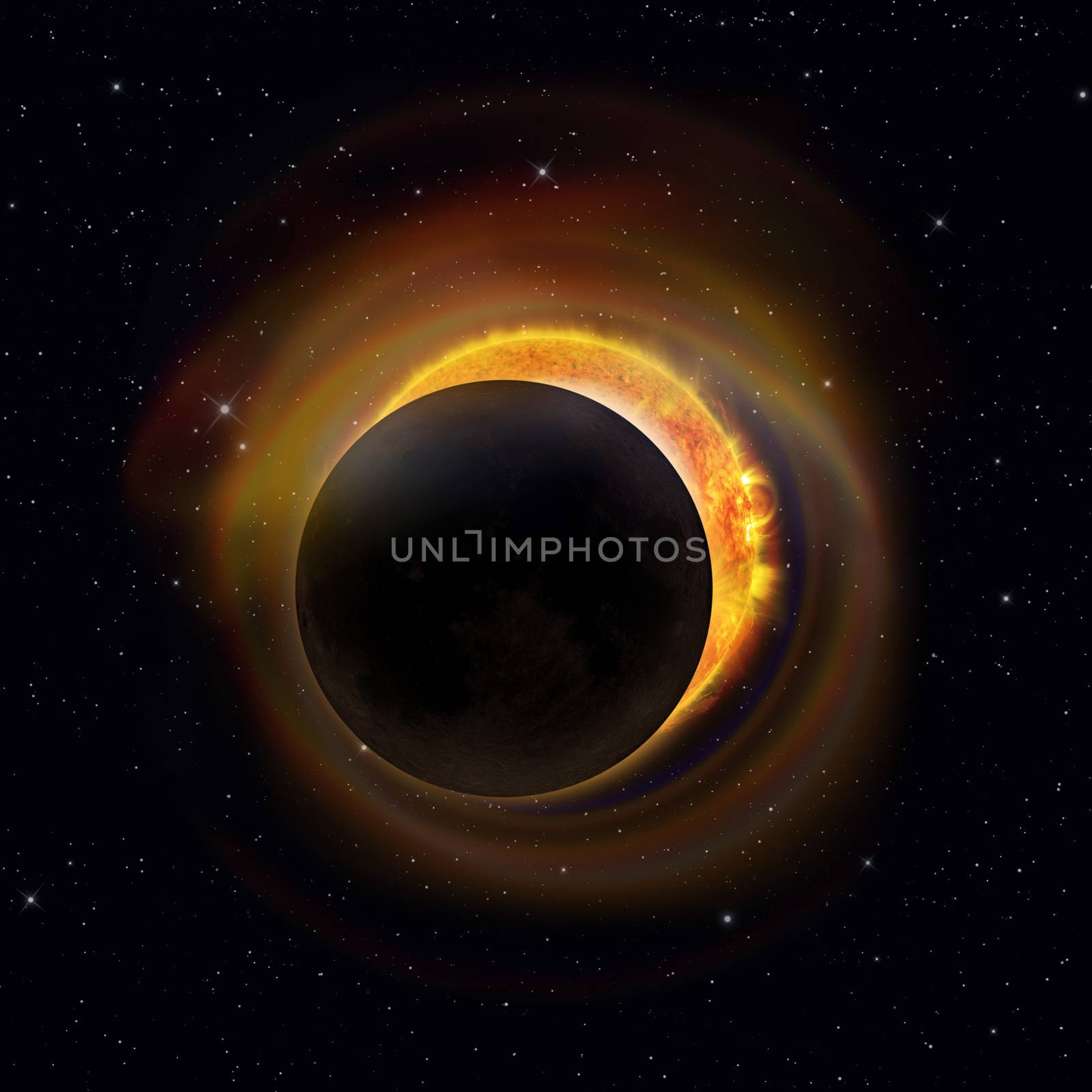 Solar Eclipse on Starry Sky by MaxalTamor