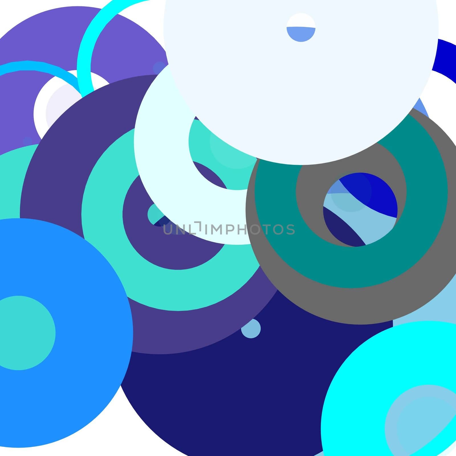 Abstract grey blue circles illustration background by claudiodivizia