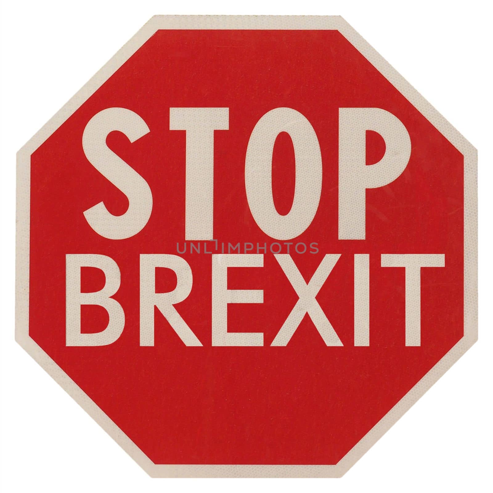 stop brexit sign isolated over white background