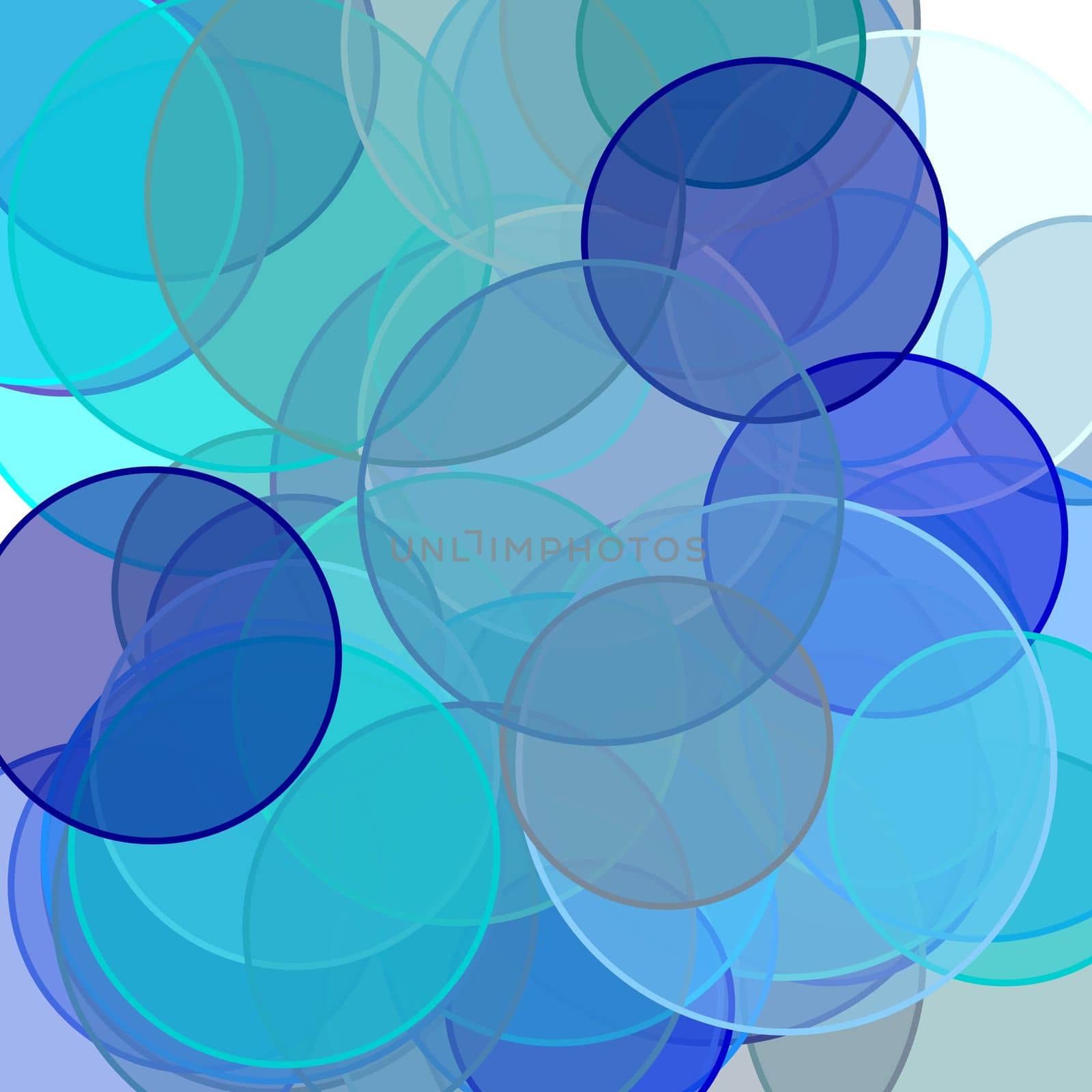 Abstract blue circles illustration background by claudiodivizia