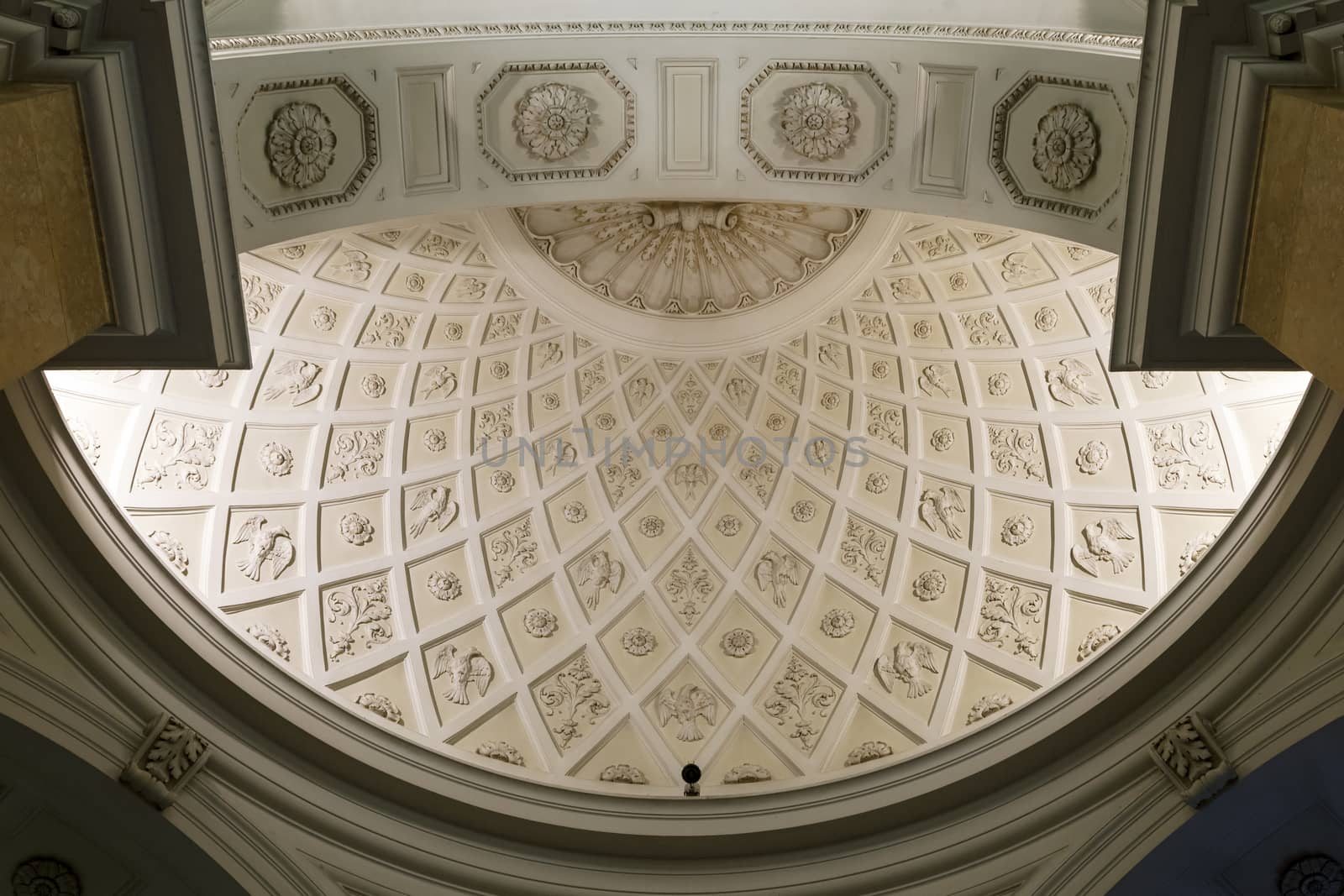 Vienna, AUSTRIA - FEBRUARY 17, 2015 - Ceiling of the Natural History Museum - Naturhistorisches Museum - in Vienna, Austria