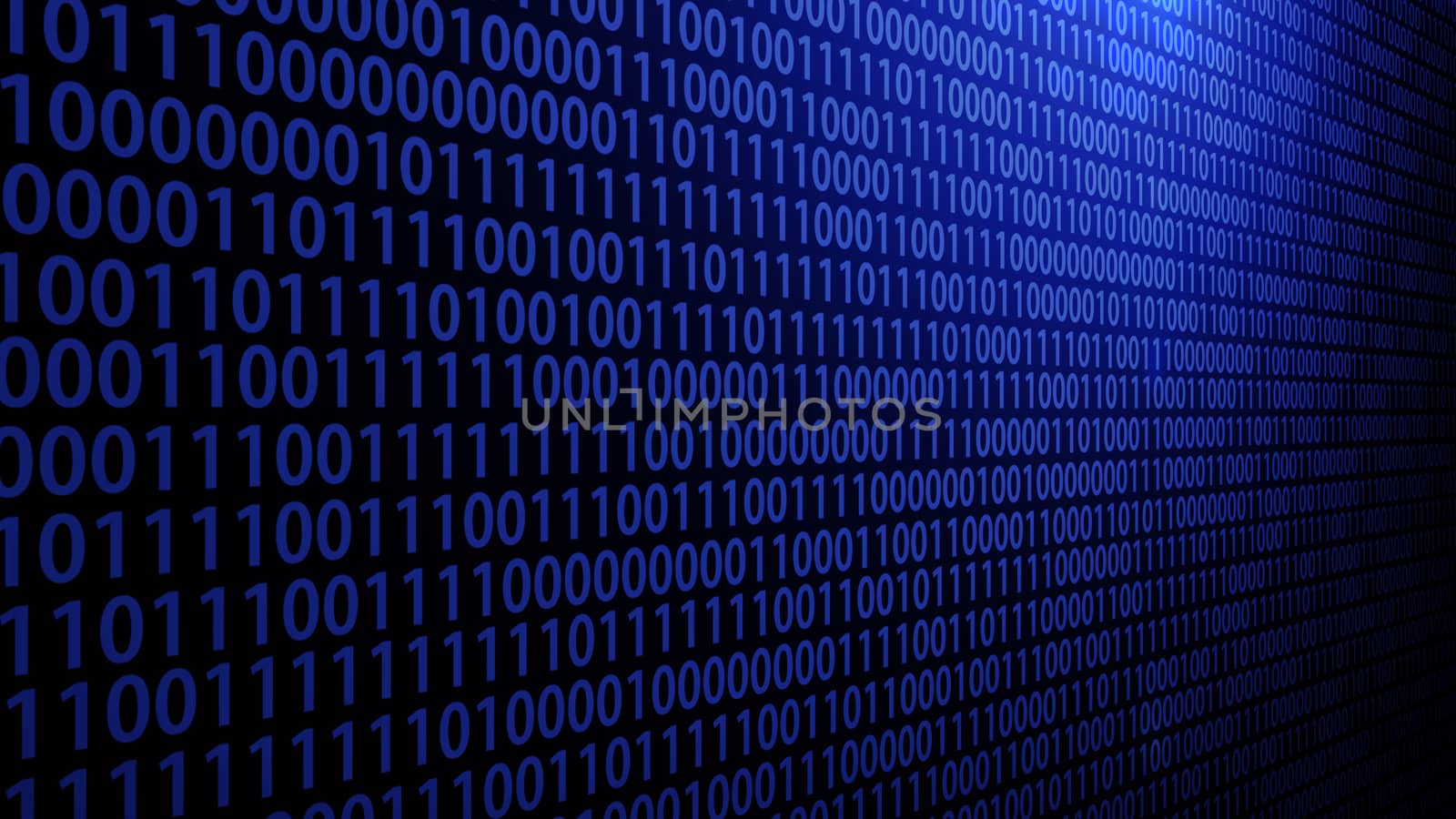 Random Binary Code Background in Blue Color Theme with Gradient Light ver.2 by ariya23156