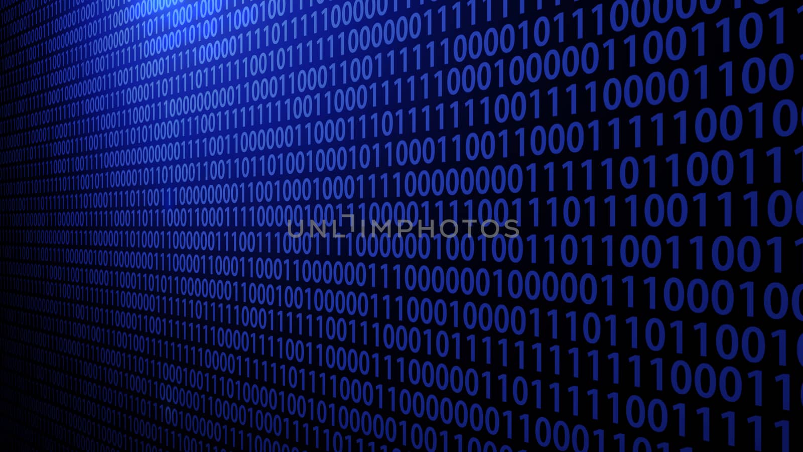 Random Binary Code Background in Blue Color Theme with Gradient Light ver.3 by ariya23156