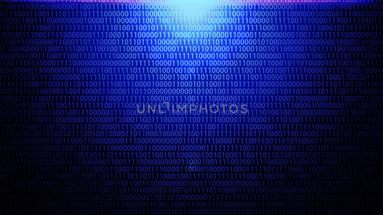 Random Binary Code Background in Blue Color Theme with Gradient Light ver.1