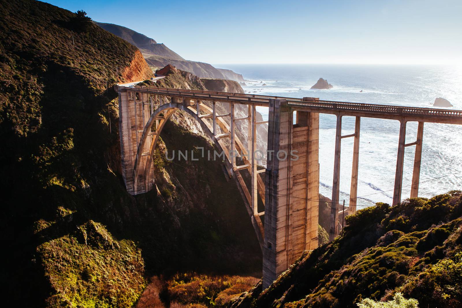 Bixby Bridge and Coastline at Big Sur USA by FiledIMAGE