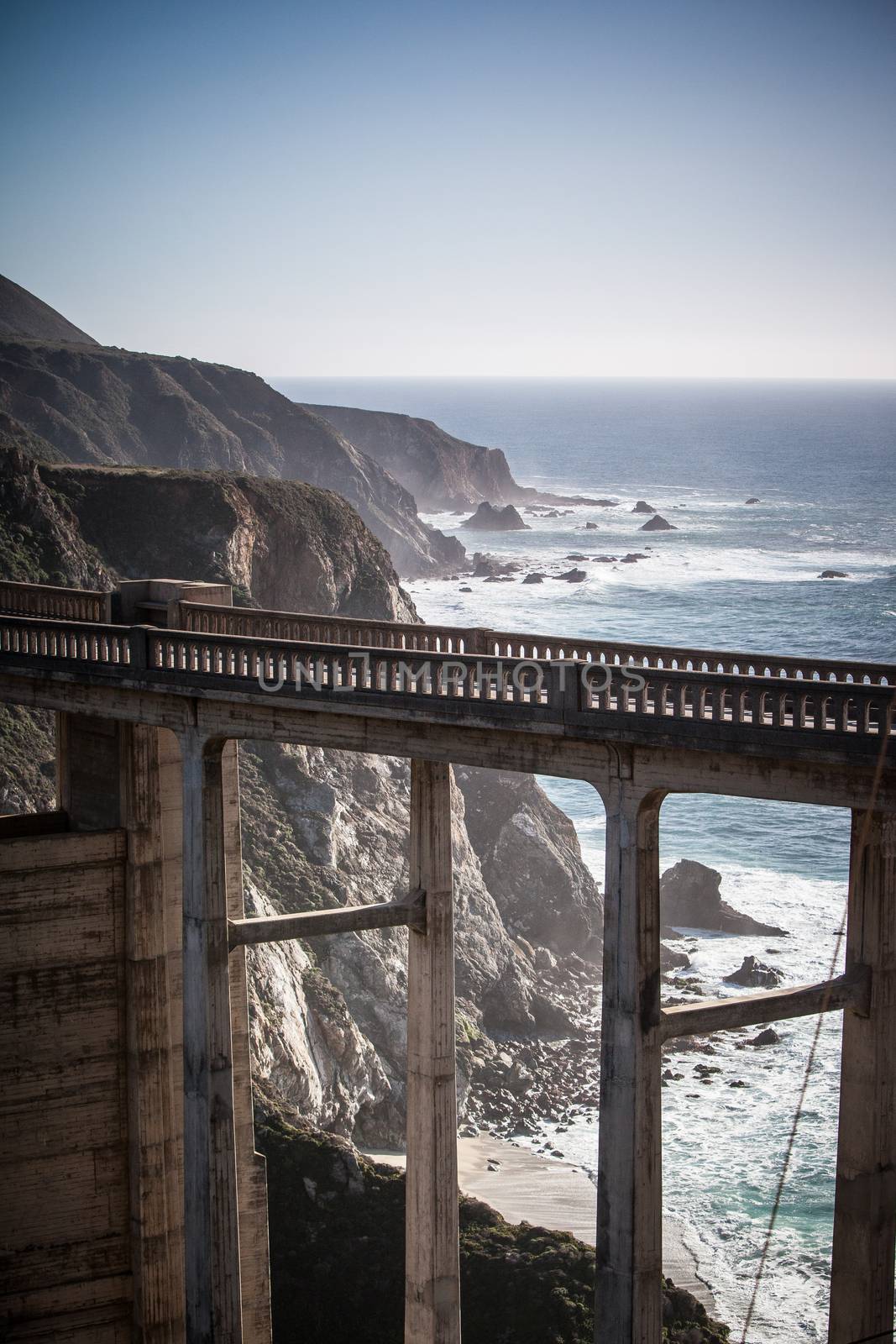 Bixby Bridge and Coastline at Big Sur USA by FiledIMAGE