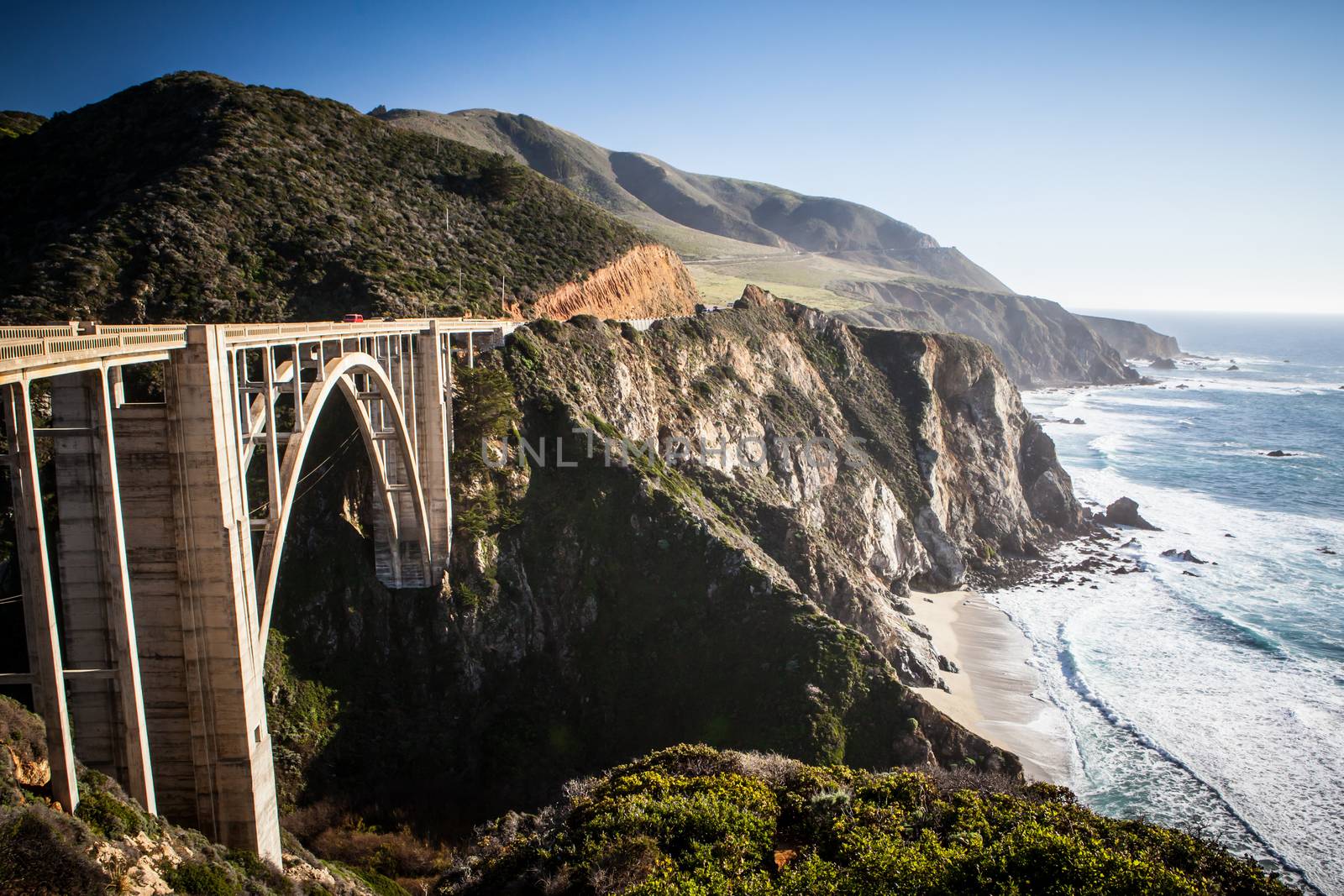 Bixby Bridge and Coastline at Big Sur USA by FiledIMAGE