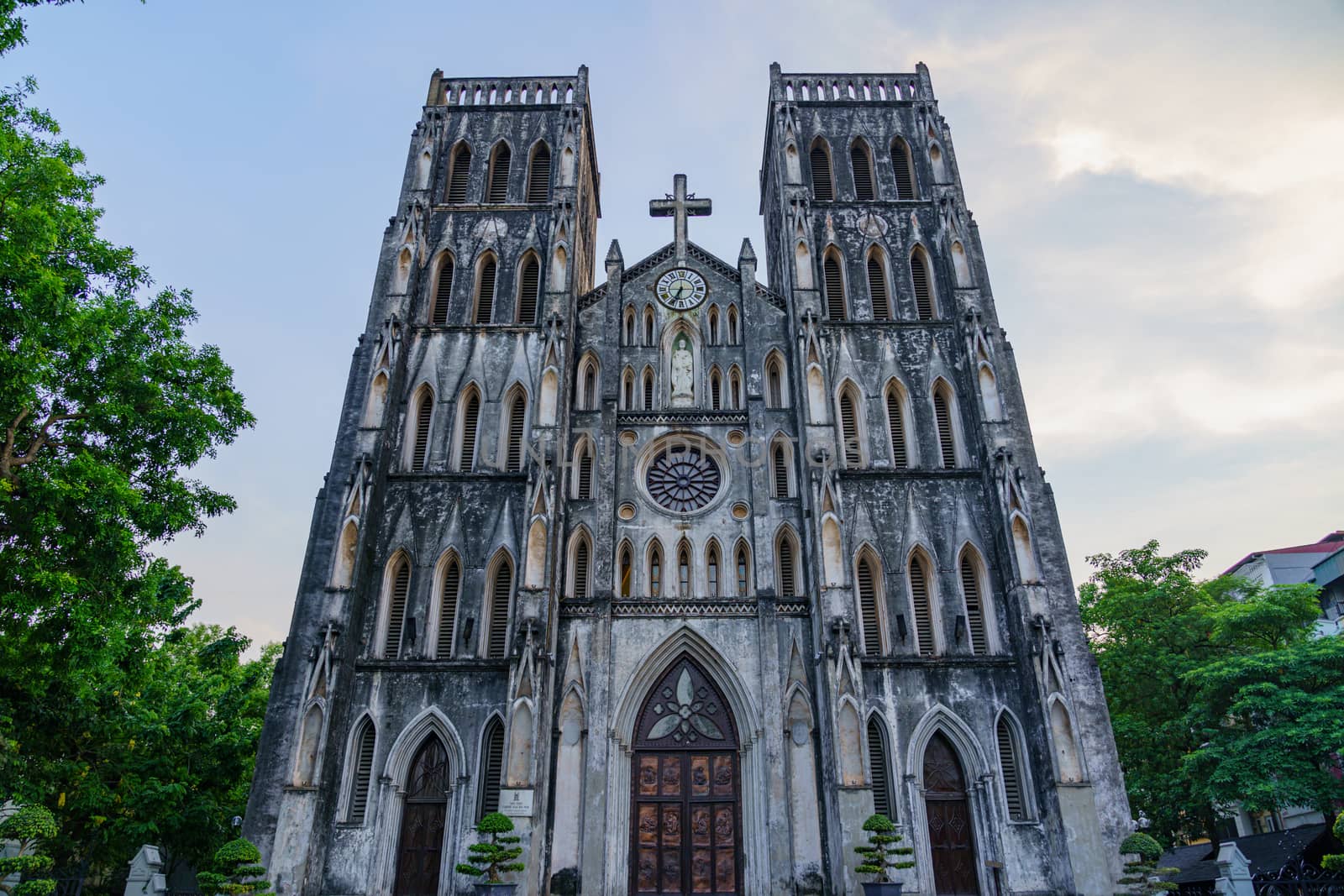 St Joseph's Cathedral is a old church in Vietnam. Its a late 19th-century Gothic Revival Neo-Gothic style church that serves as the cathedral of the Roman Catholic Archdiocese in OLD QUARTER CITY.