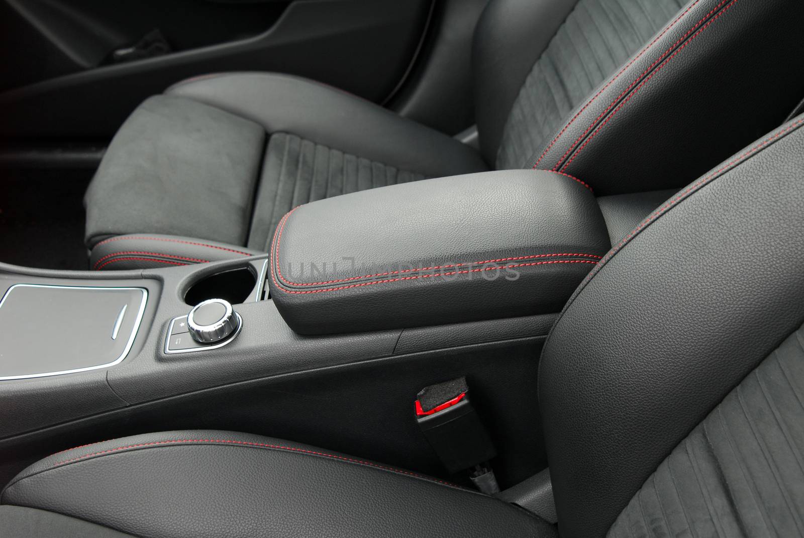 detail in the interior of the modern car