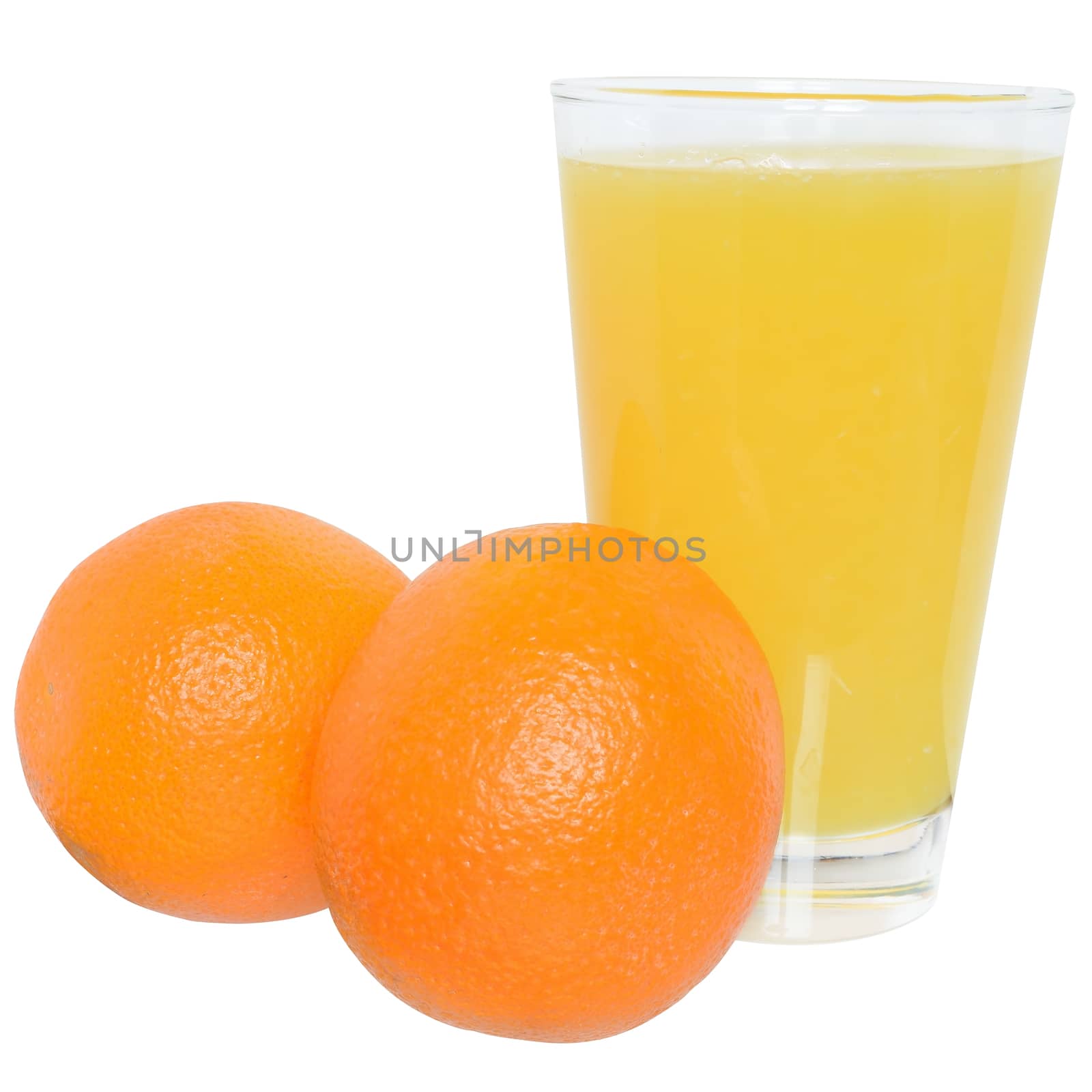 Orange juice isolated on a white background.