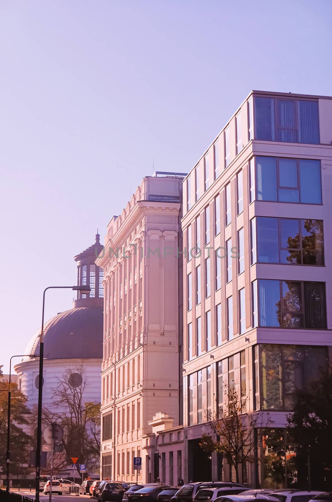 Exterior facade of classic building in the European city, architecture and design by Anneleven