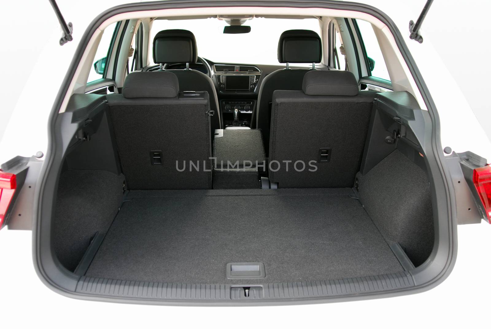 car trunk with rear seats folded
