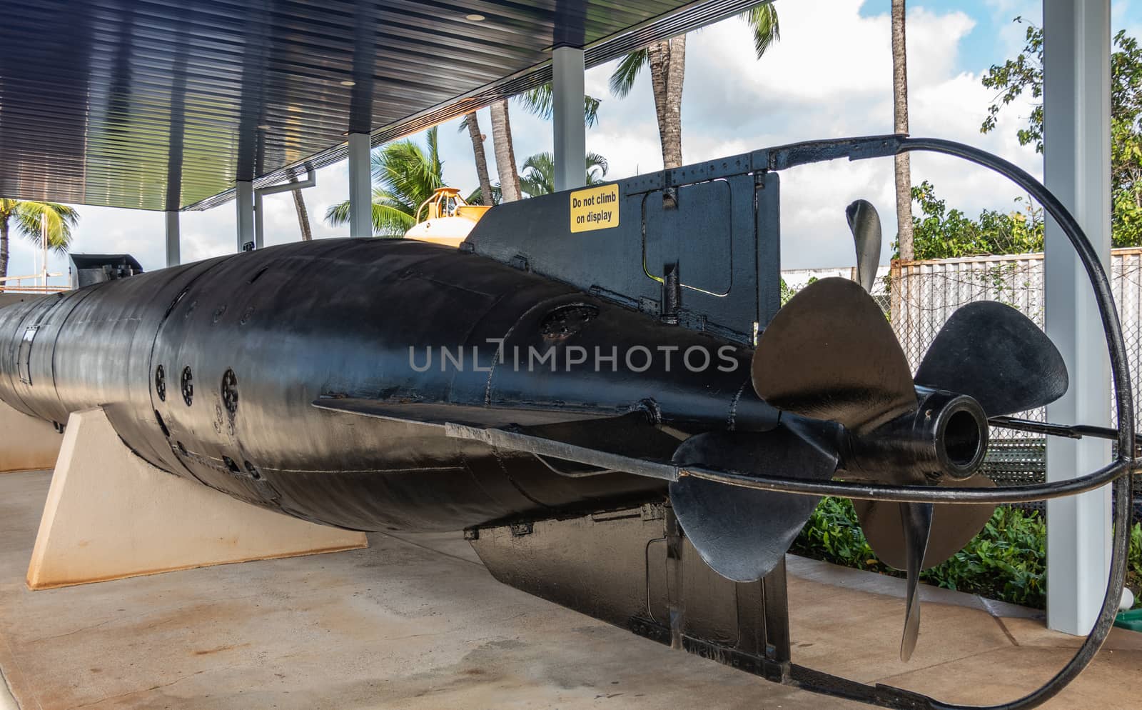 One-man Japanese suicide torpedo at Pearl Harbor, Oahu, Hawaii, by Claudine