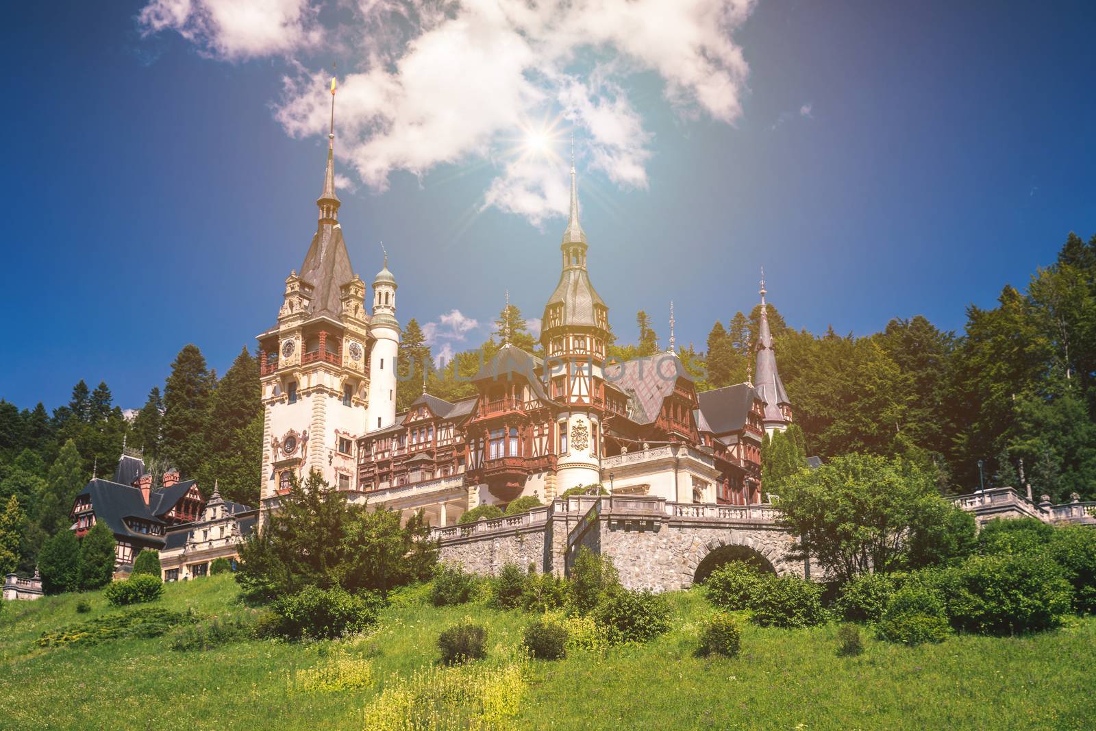 Peles castle, Sinaia, Romania. Given its historical and artistic value, Peles castle is one of the most important and beautiful monuments in Europe.