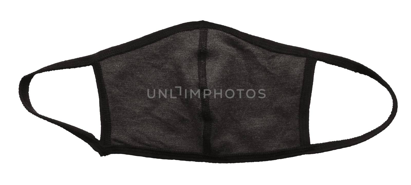 Black protective mask, isolated on white background. Clipping Path included.