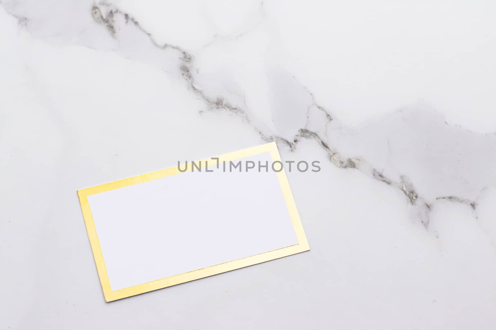 Chic business card or invitation mockup on marble background, paper and stationery branding by Anneleven