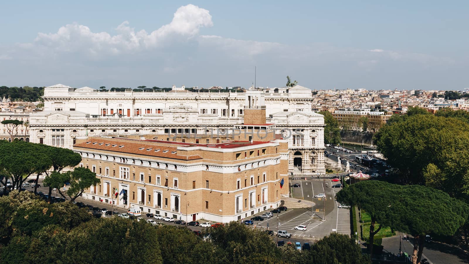 Corte Suprema di Cassazione in Rome, Italy. View from Castel San by DaLiu