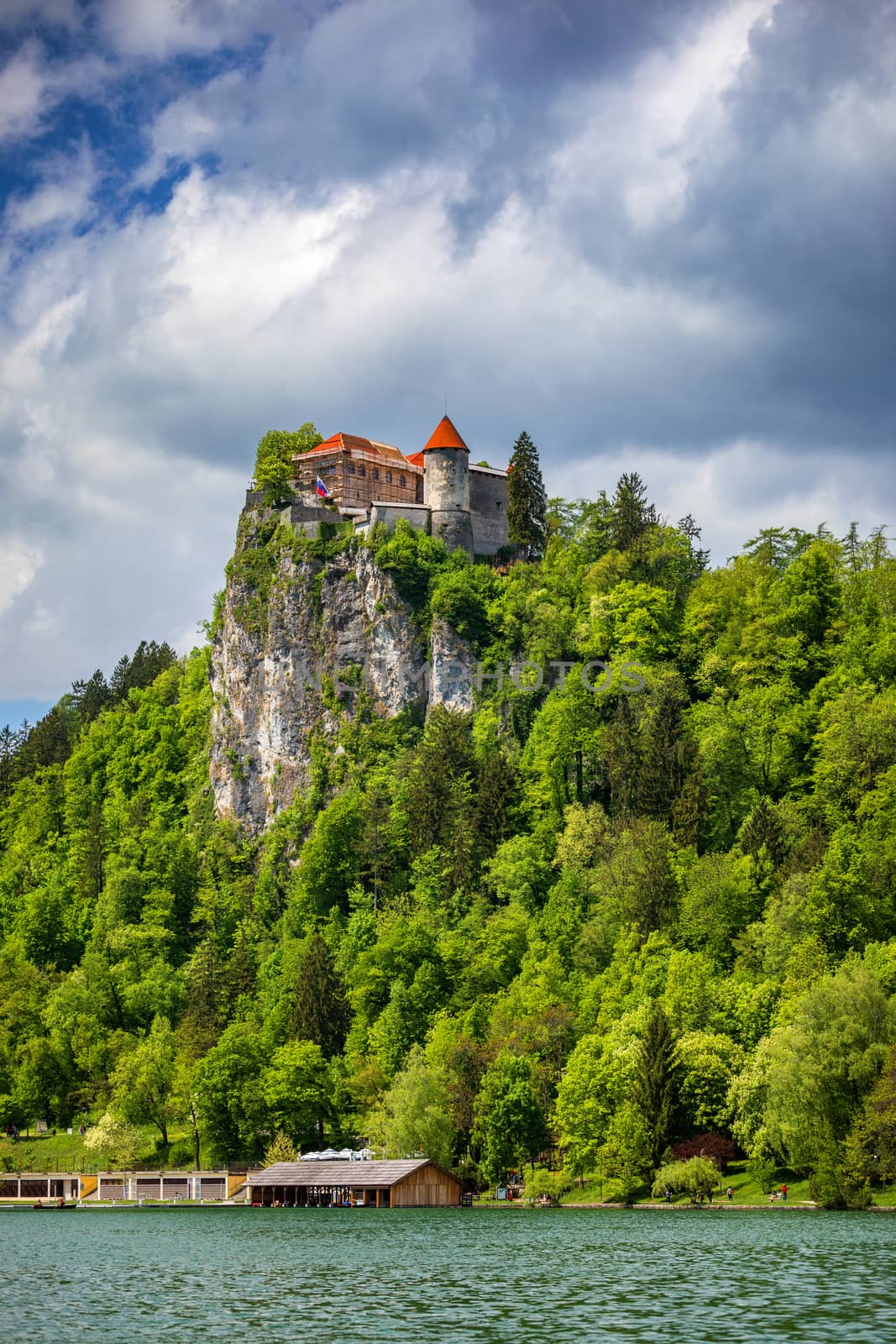 Bled Castle with Lake Bled, Slovenia.