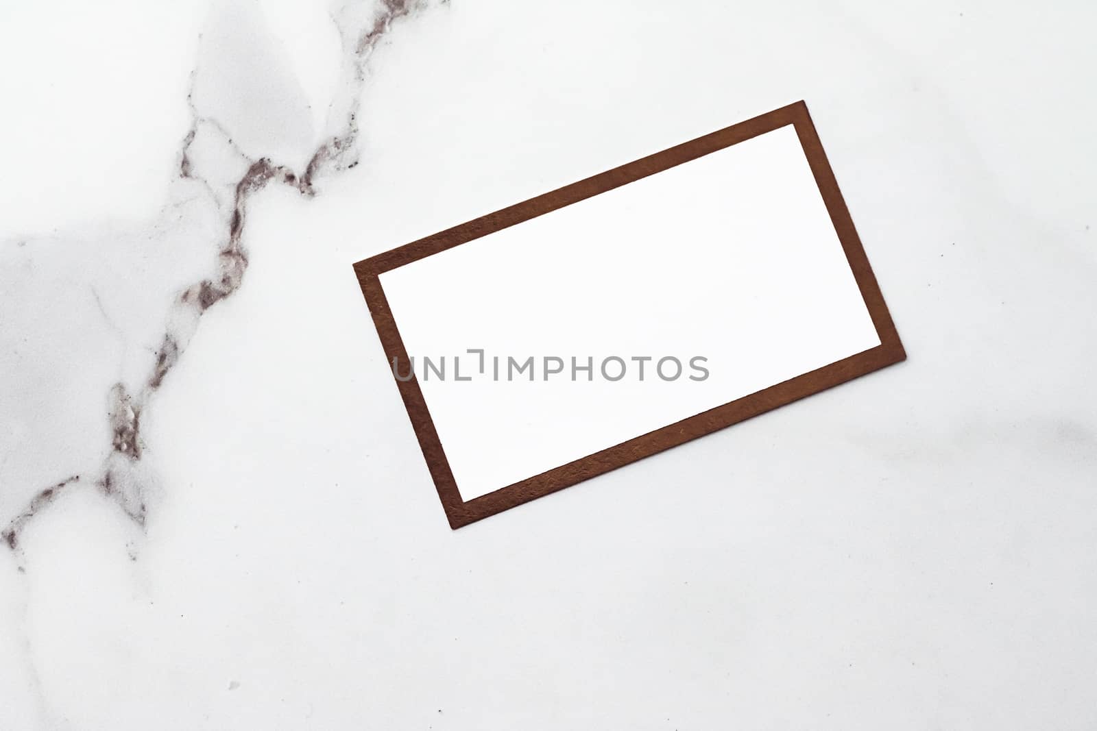 Chic business card or invitation mockup on marble background, paper and stationery branding by Anneleven