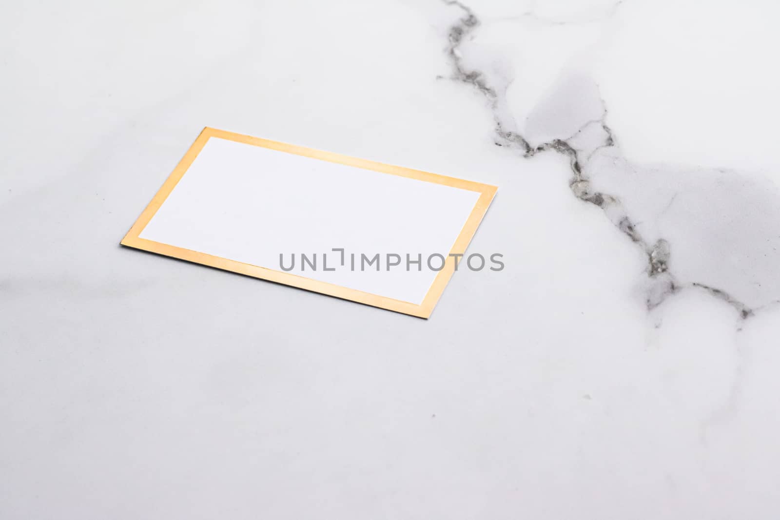 Chic business card or invitation mockup on marble background, paper and stationery branding by Anneleven