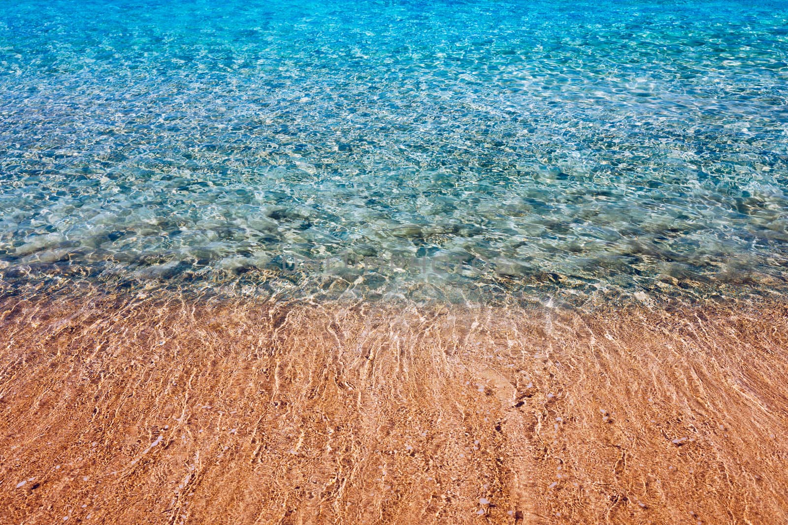 Beautiful turquoise beach Falasarna (Falassarna) in Crete, Greece. View of famous paradise sandy deep turquoise beach of Falasarna (Falassarna) in North West, Crete island, Greece.