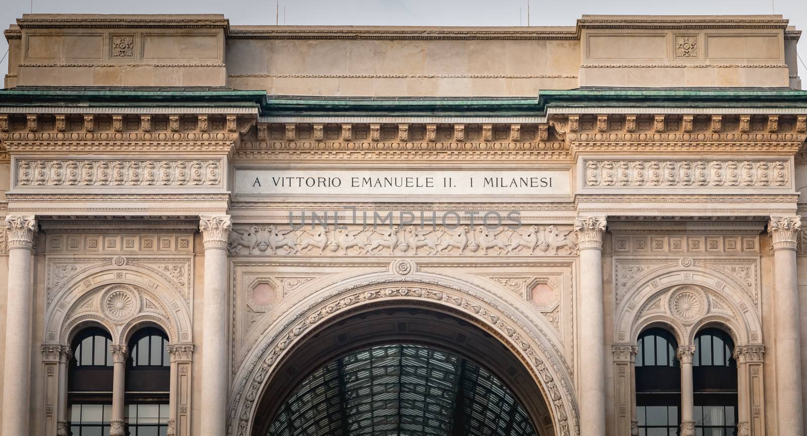 Architectural detail of Galleria Vittorio Emanuele II in Milan by AtlanticEUROSTOXX