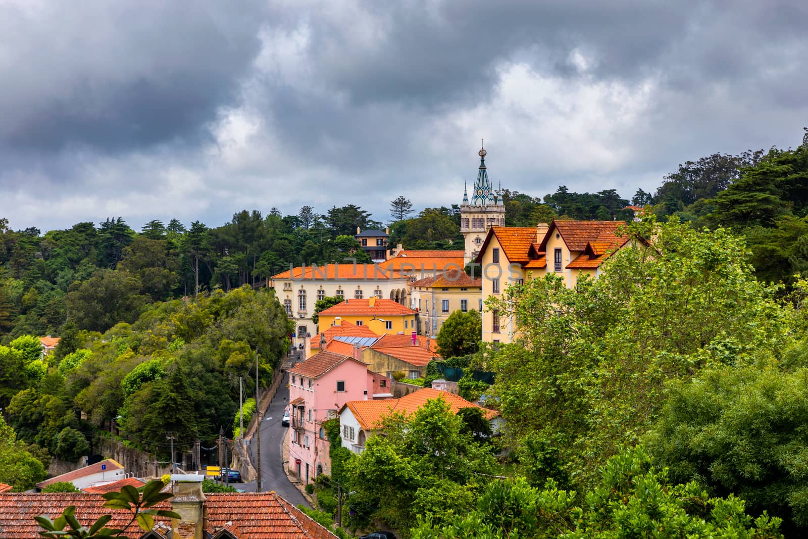 Portuguese city of Sintra, a UNESCO World Heritage Site. Sintra city near Lisbon. Sintra, Portugal. 