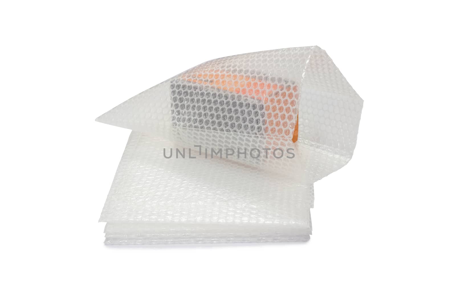 bubble wrap, for protection product cracked  or insurance During transit isolated and white background