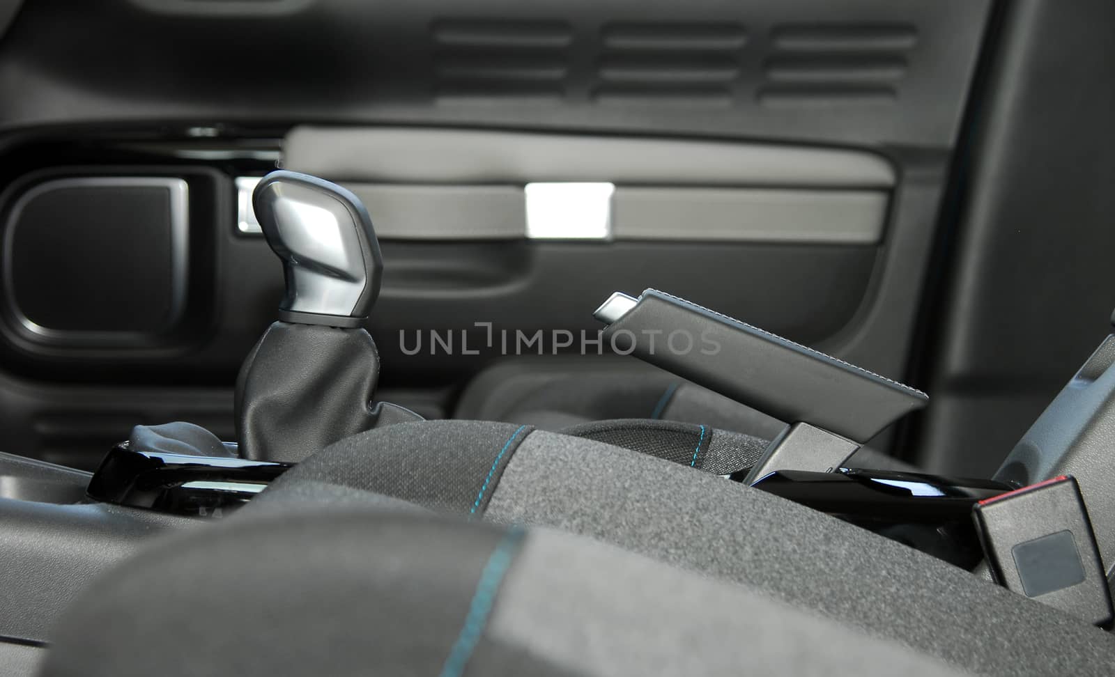 detail in the interior of the modern car